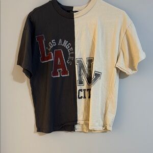 Two-Tone Graphic Kids T-Shirt